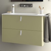 Meuble de salle de bains 2 tiroirs UNIIQ 800 salvia - SALGAR 96637