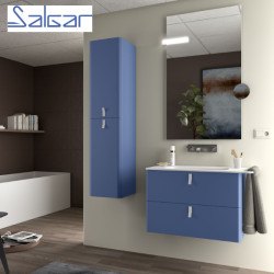 Meuble de salle de bains 2 tiroirs UNIIQ 800 azul altamar - SALGAR 96640