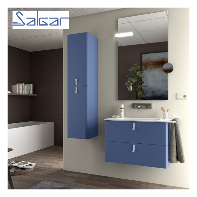Meuble de salle de bains 2 tiroirs UNIIQ 800 azul altamar - SALGAR 96640