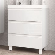 Meuble de salle de bains 3 tiroirs SPIRIT 700 WHITE COTTON - SALGAR 102749