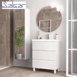Meuble de salle de bains 3 tiroirs SPIRIT 700 WHITE COTTON - SALGAR 102749