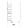 Meuble de salle de bains 3 tiroirs SPIRIT 700 WHITE COTTON - SALGAR 102749