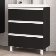 Meuble de salle de bains 3 tiroirs SPIRIT 700 BLACK VELVET - SALGAR 102753