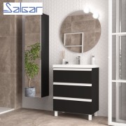 Meuble de salle de bains 3 tiroirs SPIRIT 700 BLACK VELVET - SALGAR 102753