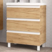 Meuble de salle de bains 3 tiroirs SPIRIT 700 CHÊNE AFRICAIN - SALGAR 102757