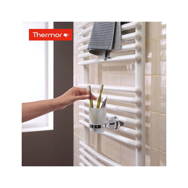 Porte gobelet à accrocher sur sèche-serviettes chromé - Thermor 498020