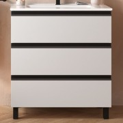 Meuble de salle de bains 3 tiroirs SPIRIT 800 BLANC BRILLANT - SALGAR 102760
