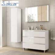 Meuble de salle de bains 3 tiroirs SPIRIT 1000 BLANC BRILLANT - SALGAR 102762