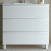 Meuble de salle de bains 3 tiroirs SPIRIT 900 WHITE COTTON - SALGAR 102764