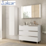 Meuble de salle de bains 3 tiroirs SPIRIT 1000 WHITE COTTON - SALGAR 102765