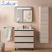 Meuble de salle de bains 3 tiroirs SPIRIT 800 CHÊNE NATUREL - SALGAR 102769