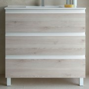 Meuble de salle de bains 3 tiroirs SPIRIT 900 CHÊNE NATUREL - SALGAR 102770