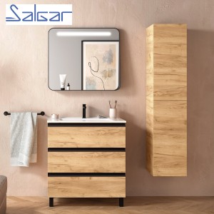 Meuble de salle de bains 3 tiroirs SPIRIT 800 CHÊNE AFRICAIN - SALGAR 102775
