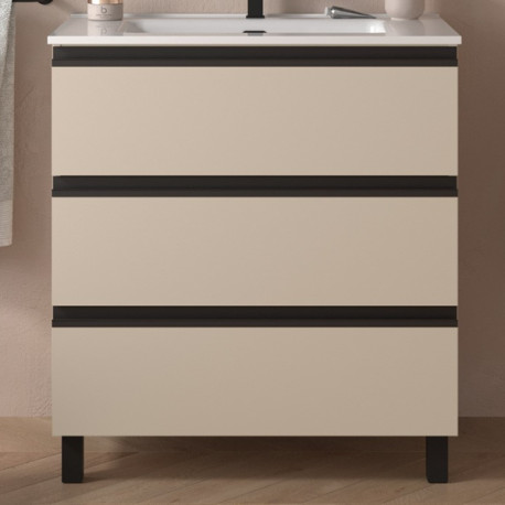 Meuble de salle de bains 3 tiroirs SPIRIT 800 MACCHIATO - SALGAR 103484