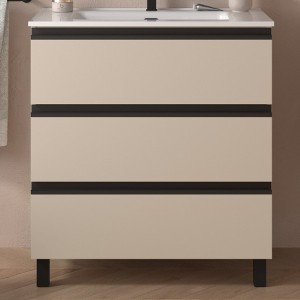 Meuble de salle de bains 3 tiroirs SPIRIT 800 MACCHIATO - SALGAR 103484