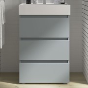 Meuble de salle de bains 3 tiroirs SPIRIT 700 Blue Fog - SALGAR 103488