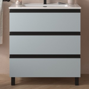 Meuble de salle de bains 3 tiroirs SPIRIT 800 Blue Fog - SALGAR 103489