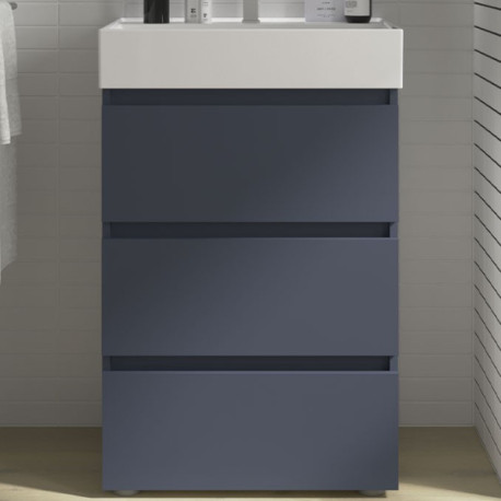 Meuble de salle de bains 3 tiroirs SPIRIT 700 NIGHT BLUE - SALGAR 103493