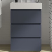 Meuble de salle de bains 3 tiroirs SPIRIT 700 NIGHT BLUE - SALGAR 103493
