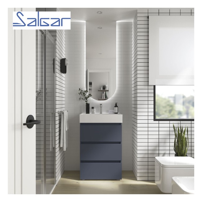 Meuble de salle de bains 3 tiroirs SPIRIT 700 NIGHT BLUE - SALGAR 103493