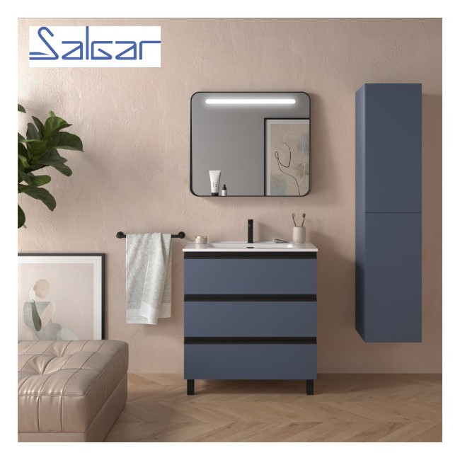 Meuble de salle de bains 3 tiroirs SPIRIT 800 NIGHT BLUE - SALGAR 103494