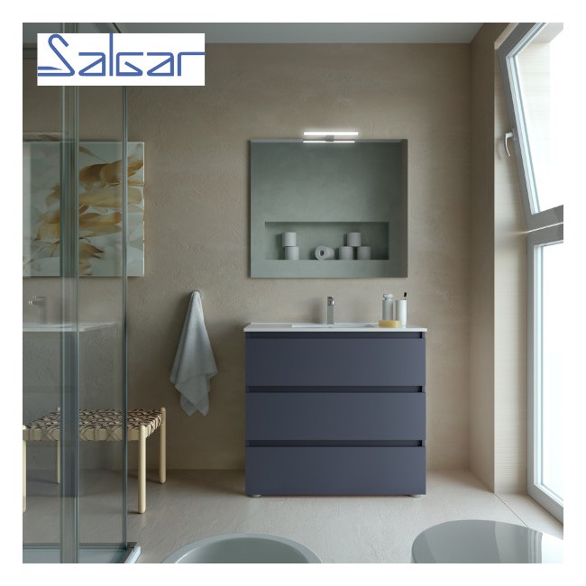 Meuble de salle de bains 3 tiroirs SPIRIT 900 NIGHT BLUE - SALGAR 103495