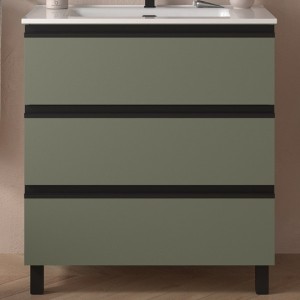 Meuble de salle de bains 3 tiroirs SPIRIT 800 GREEN FOREST - SALGAR 103504