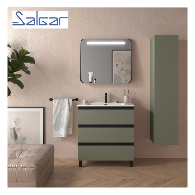Meuble de salle de bains 3 tiroirs SPIRIT 800 GREEN FOREST - SALGAR 103504