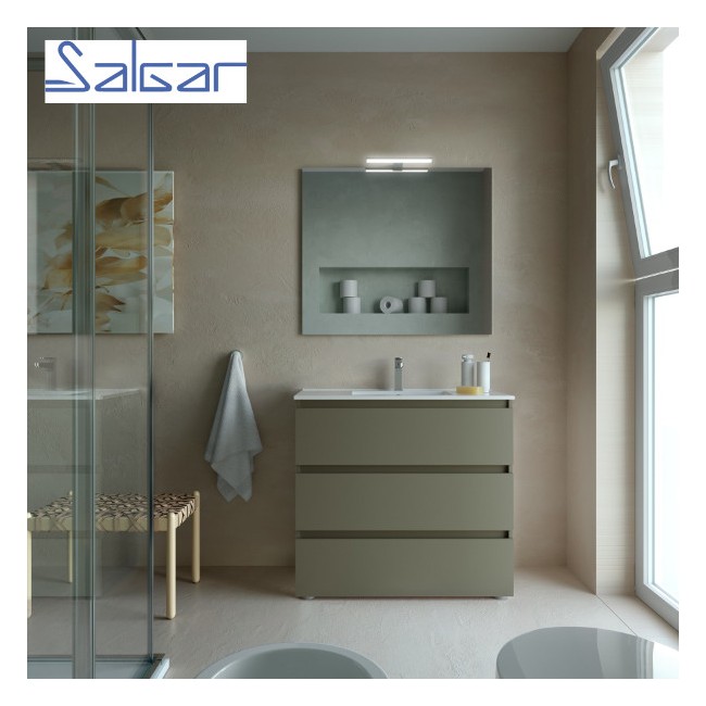 Meuble de salle de bains 3 tiroirs SPIRIT 900 GREEN FOREST - SALGAR 103505