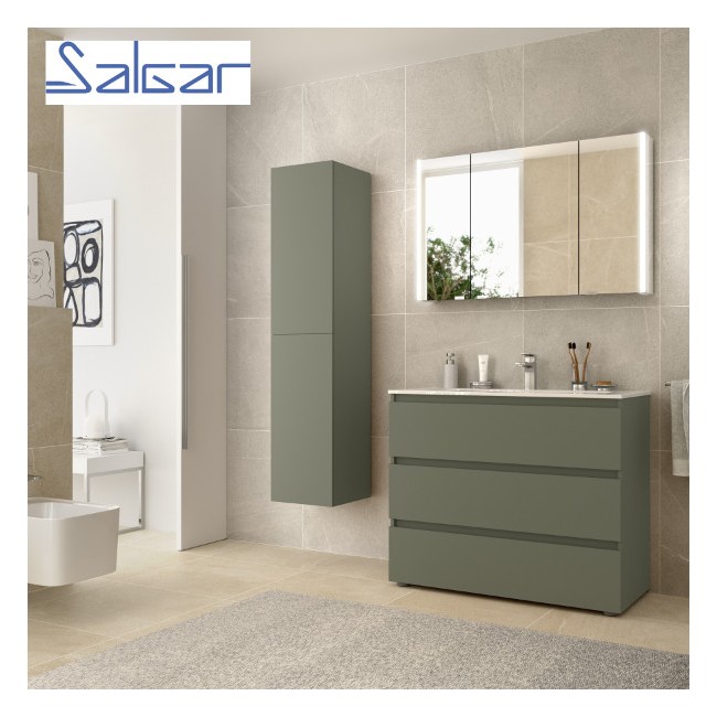 Meuble de salle de bains 3 tiroirs SPIRIT 1000 GREEN FOREST - SALGAR 103506