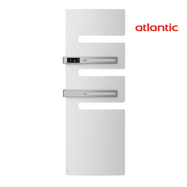 Sèche-serviettes électrique ATLANTIC 1750W (750W+1000W) Mât à gauche SERENIS Premium soufflant