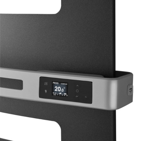 Sèche-serviettes électrique ATLANTIC 1750W (750W+1000W) Mât à gauche SERENIS Premium soufflant