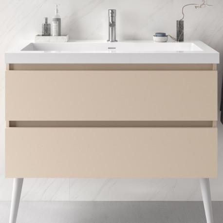 Meuble de salle de bains 2 tiroirs SPIRIT 1000 MACCHIATO - SALGAR 103450