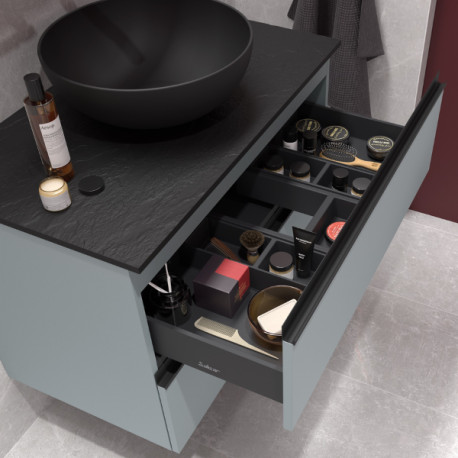 Meuble de salle de bains 2 tiroirs SPIRIT 800 Blue Fog - SALGAR 103454