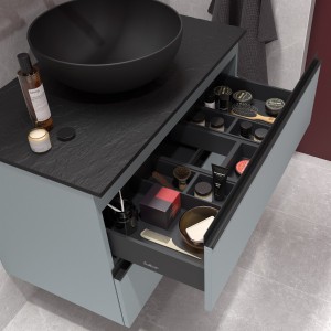 Meuble de salle de bains 2 tiroirs SPIRIT 800 Blue Fog - SALGAR 103454