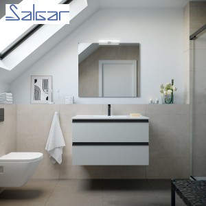 Meuble de salle de bains 2 tiroirs SPIRIT 900 Blue Fog - SALGAR 103455