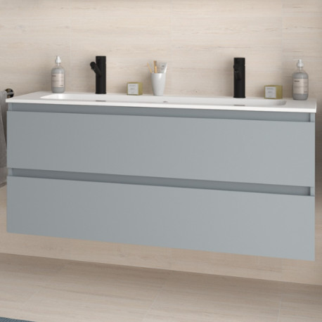 Meuble de salle de bains 2 tiroirs SPIRIT 1200 Blue Fog - SALGAR 103457