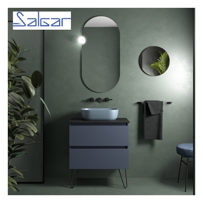 Meuble de salle de bains 2 tiroirs SPIRIT 700 NIGHT BLUE - SALGAR 103459