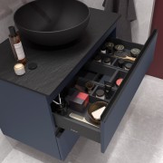 Meuble de salle de bains 2 tiroirs SPIRIT 800 NIGHT BLUE - SALGAR 103460