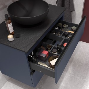 Meuble de salle de bains 2 tiroirs SPIRIT 800 NIGHT BLUE - SALGAR 103460
