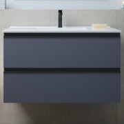Meuble de salle de bains 2 tiroirs SPIRIT 900 NIGHT BLUE - SALGAR 103461