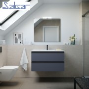 Meuble de salle de bains 2 tiroirs SPIRIT 900 NIGHT BLUE - SALGAR 103461