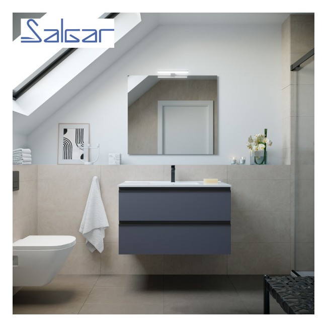 Meuble de salle de bains 2 tiroirs SPIRIT 900 NIGHT BLUE - SALGAR 103461