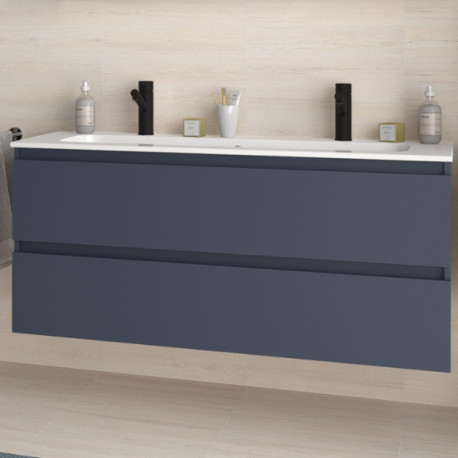 Meuble de salle de bains 2 tiroirs SPIRIT 1200 NIGHT BLUE - SALGAR 103463