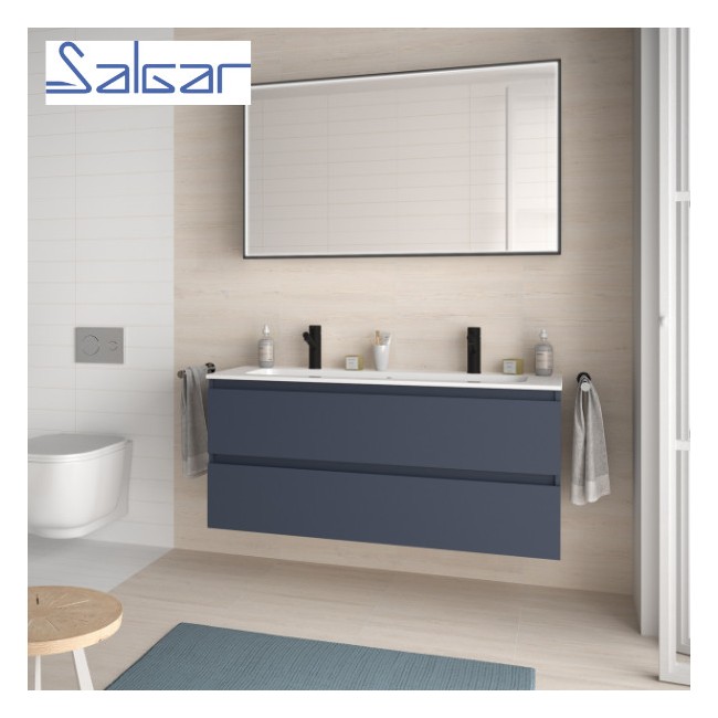 Meuble de salle de bains 2 tiroirs SPIRIT 1200 NIGHT BLUE - SALGAR 103463