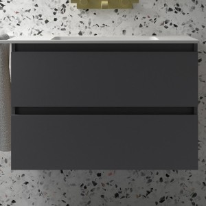 Meuble de salle de bains 2 tiroirs SPIRIT 800 anthracite mat - SALGAR 103466