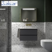 Meuble de salle de bains 2 tiroirs SPIRIT 800 anthracite mat - SALGAR 103466
