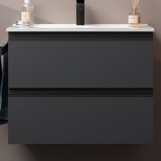 Meuble de salle de bains 2 tiroirs SPIRIT 600 anthracite mat - SALGAR 103464