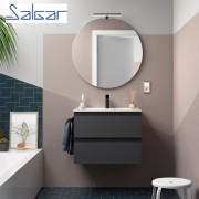 Meuble de salle de bains 2 tiroirs SPIRIT 600 anthracite mat - SALGAR 103464