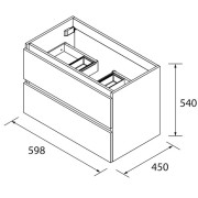 Meuble de salle de bains 2 tiroirs SPIRIT 600 anthracite mat - SALGAR 103464